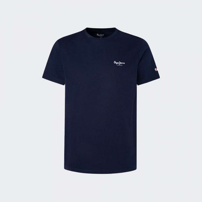 PEPE JEANS PLAIN SLIM FIT TEE SHIRT | DK BLUE