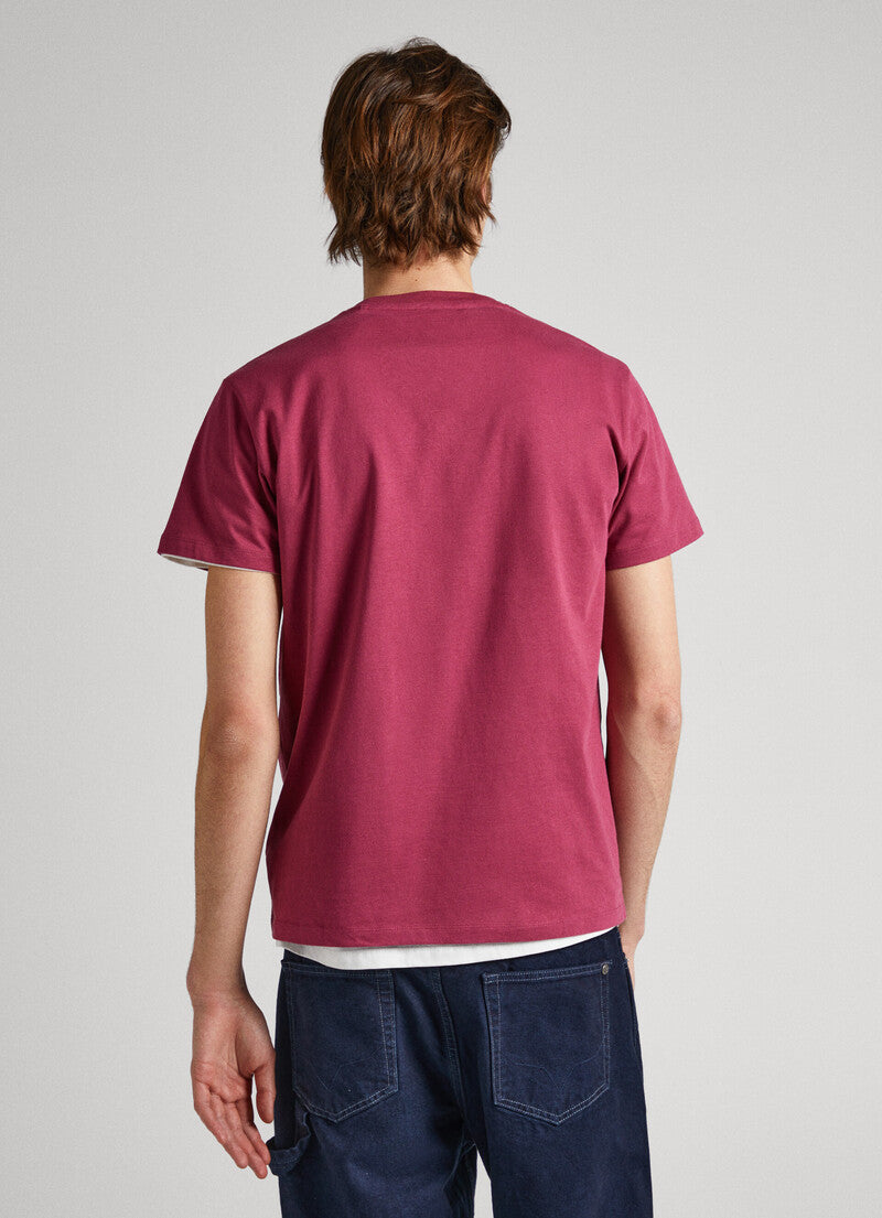 PEPE JEANS-LONDON-WADDON-SLIM FIT-T-SHIRT | CRUSHED BERRY