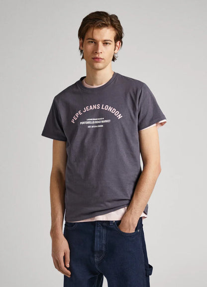 PEPE JEANS LONDON EDWARD SLIM FIT |T-SHIRT WASHED BLACK