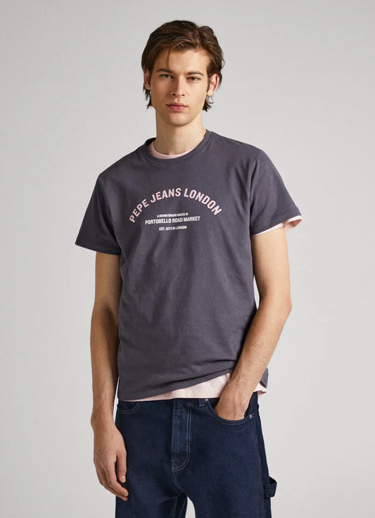 PEPE JEANS LONDON EDWARD SLIM FIT |T-SHIRT WASHED BLACK