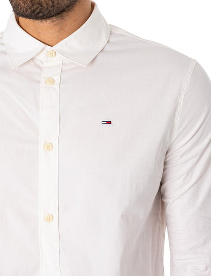 TOMMY HILFIGER - STRETCH SLIM FIT - SHIRT | WHITE