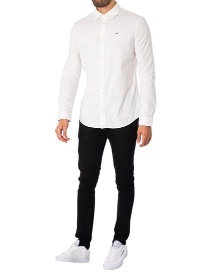 TOMMY HILFIGER - STRETCH SLIM FIT - SHIRT | WHITE