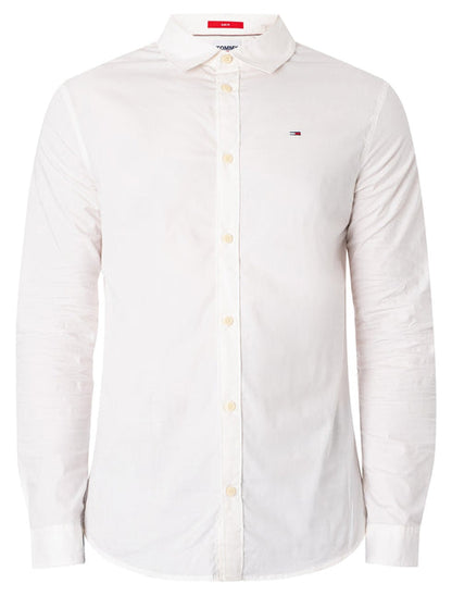 TOMMY HILFIGER - STRETCH SLIM FIT - SHIRT | WHITE