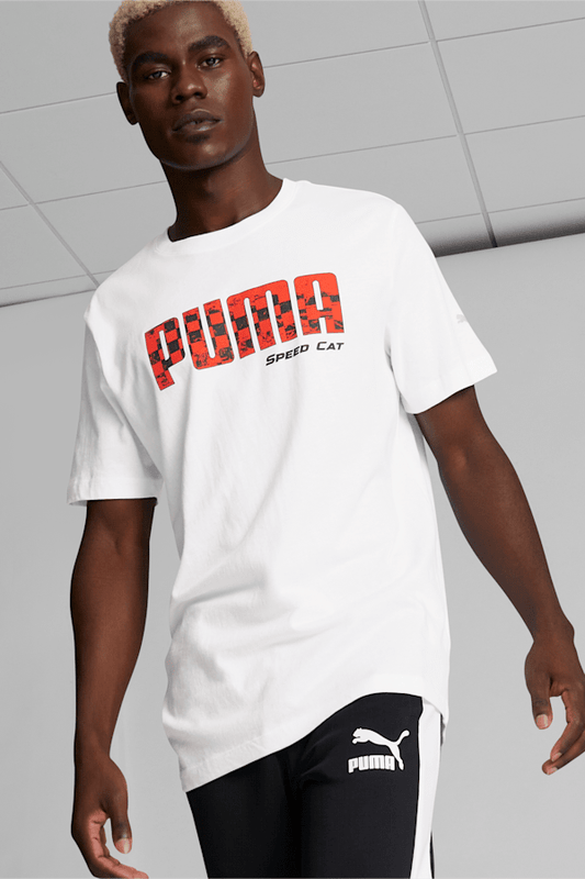 PUMA LOGO MEN SLIM FIT T-SHIRT | WHITE