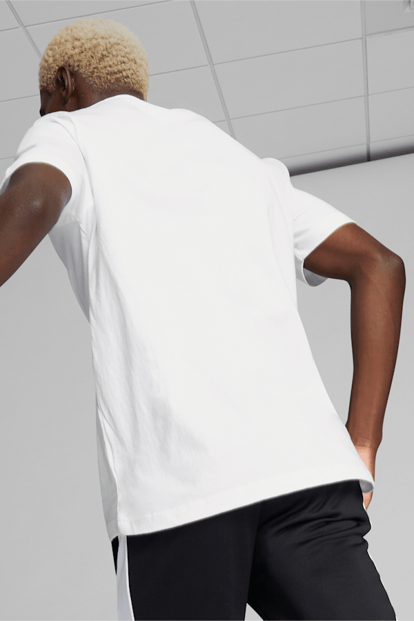 PUMA LOGO MEN SLIM FIT T-SHIRT | WHITE