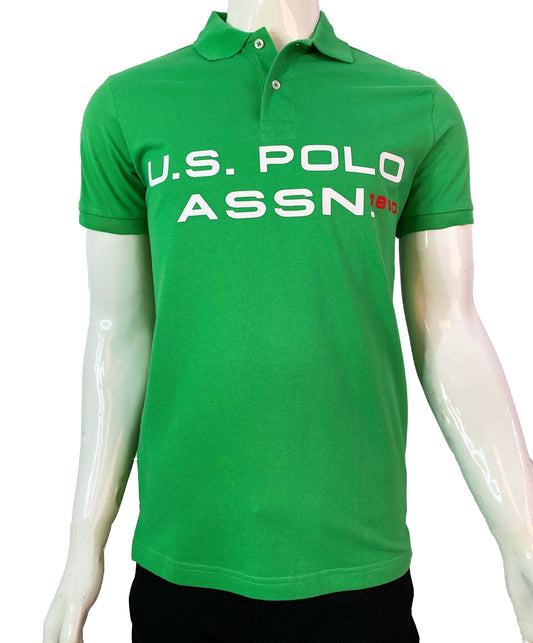 U.S POLO ASSN. PIQUE PRINTED GRAPHIC POLO-MENS | GREEN