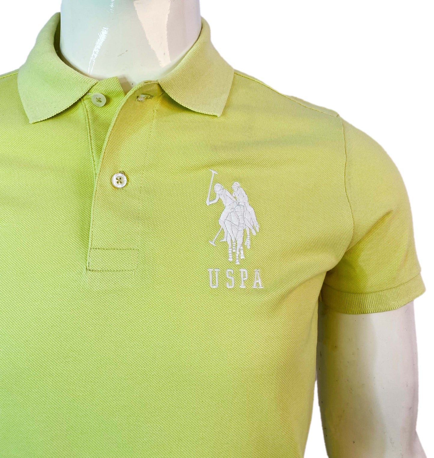 U.S POLO ASSN. PIQUE PRINTED GRAPHIC POLO-MENS | LIME