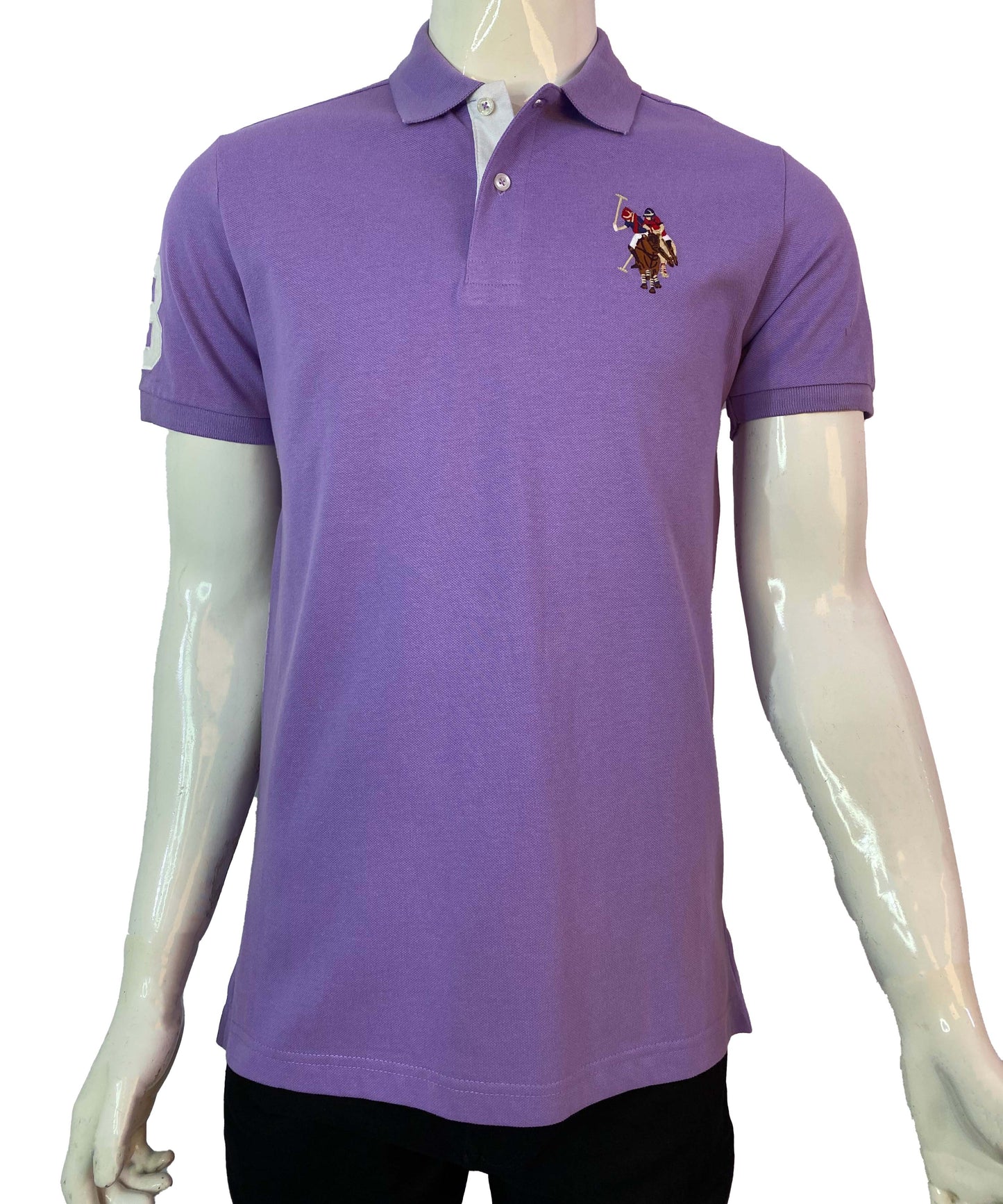 U.S POLO ASSN. PIQUE PRINTED GRAPHIC POLO-MENS | LIGHT PURPLE