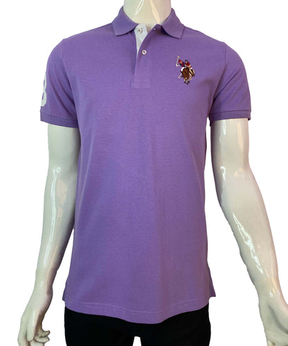 U.S POLO ASSN. PIQUE PRINTED GRAPHIC POLO-MENS | LIGHT PURPLE