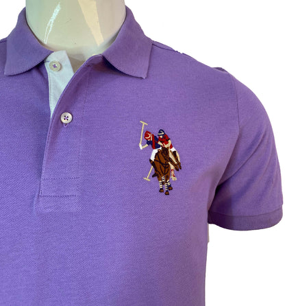 U.S POLO ASSN. PIQUE PRINTED GRAPHIC POLO-MENS | LIGHT PURPLE