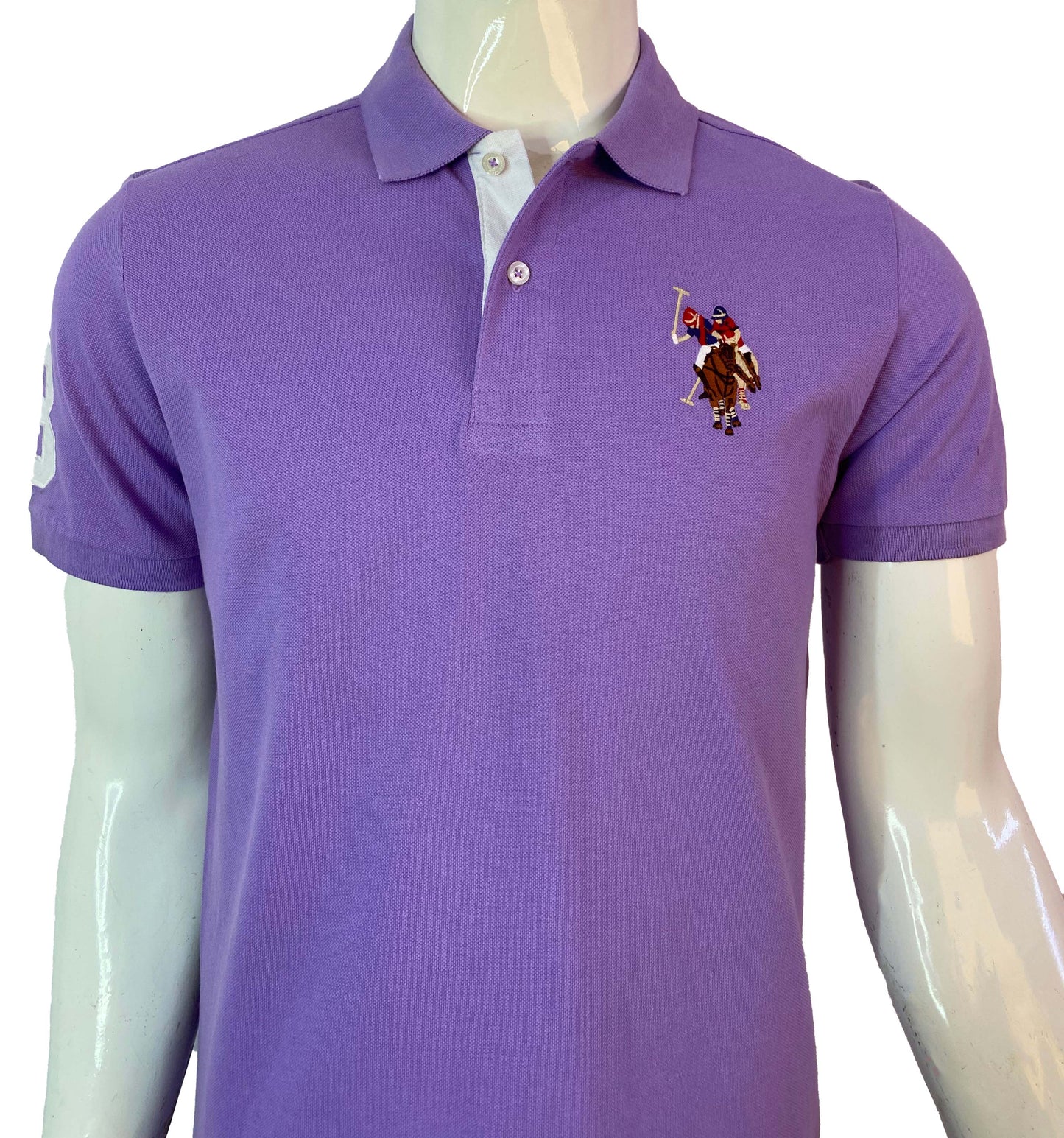 U.S POLO ASSN. PIQUE PRINTED GRAPHIC POLO-MENS | LIGHT PURPLE