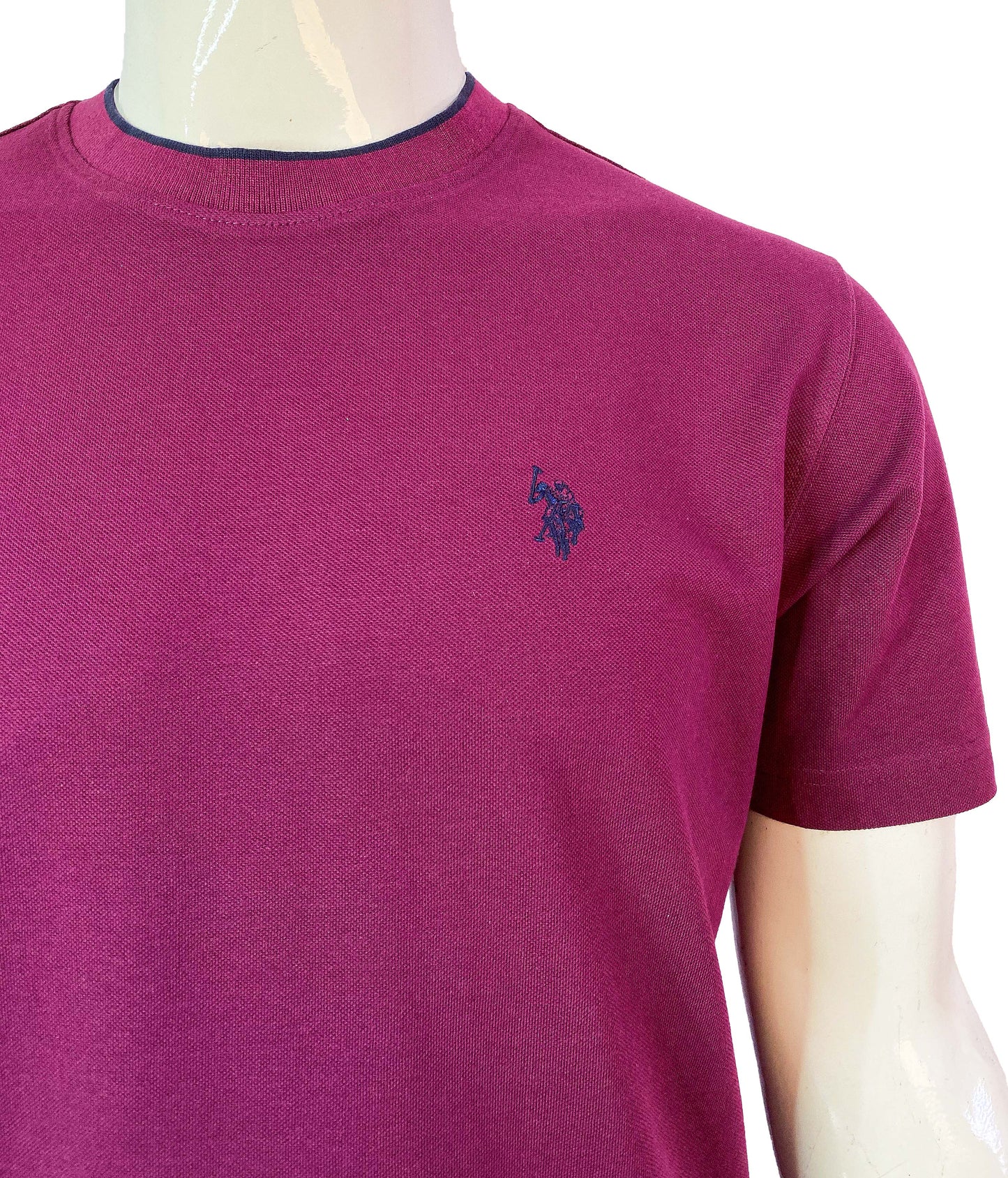 U.S POLO ASSN. BASIC-RIBBED T-SHIRT | DK PURPLE