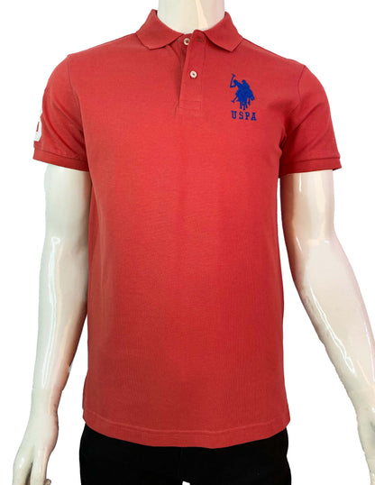 U.S POLO ASSN. PIQUE PRINTED GRAPHIC POLO-MENS | D.PEACH