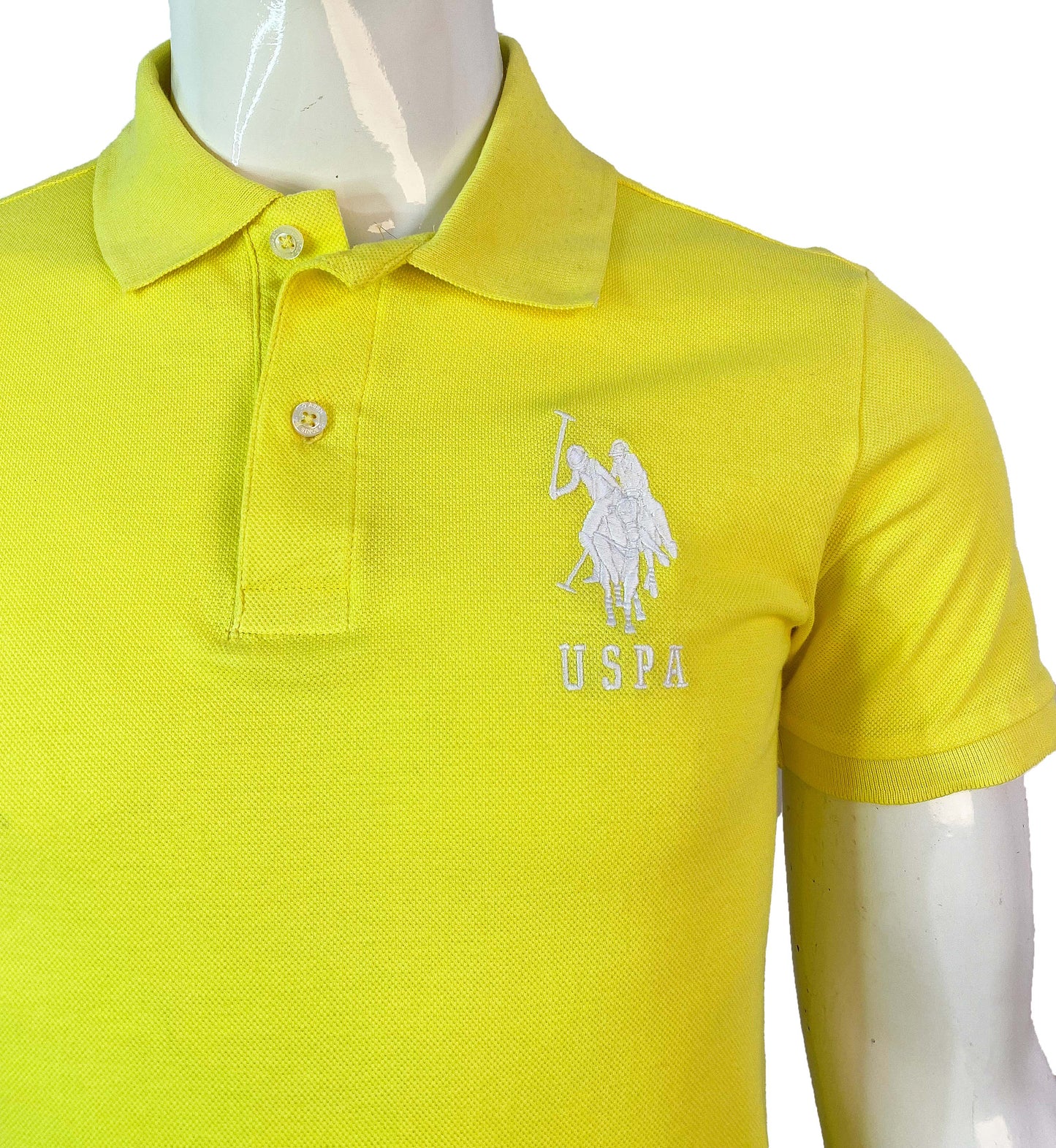 U.S POLO ASSN. PIQUE PRINTED GRAPHIC POLO-MENS | YELLOW