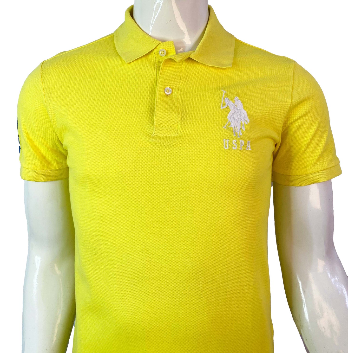 U.S POLO ASSN. PIQUE PRINTED GRAPHIC POLO-MENS | YELLOW