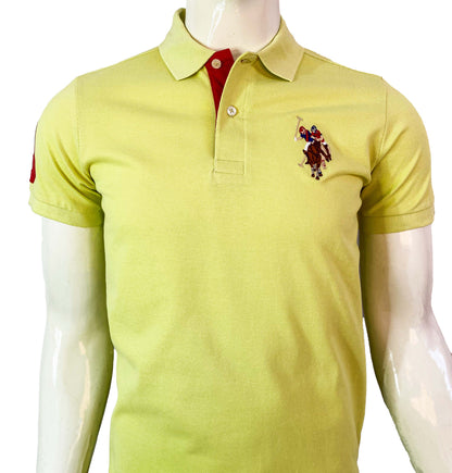 U.S POLO ASSN PIQUE PRINTED GRAPHIC POLO-MENS | YELLOW