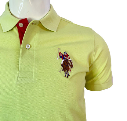 U.S POLO ASSN PIQUE PRINTED GRAPHIC POLO-MENS | YELLOW