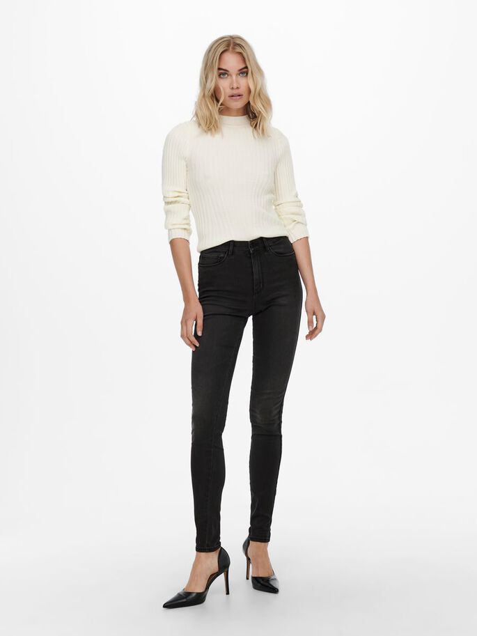 ONLY SKINNY JEANS HIGH RISE | BLACK