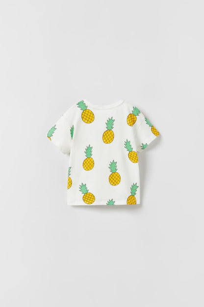 ZARA PRINTED T-SHIRT | Oyster White