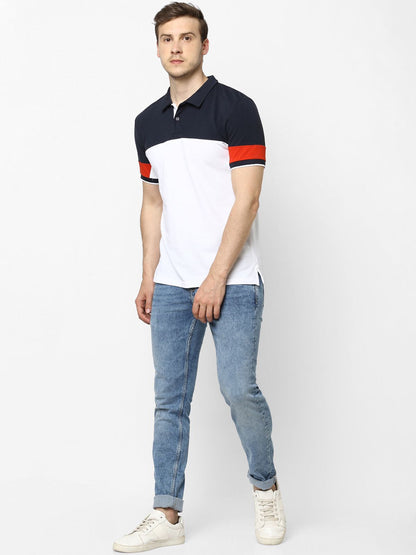 CELIO PERMIUM OPTICAL WHITE POLO SHIRT