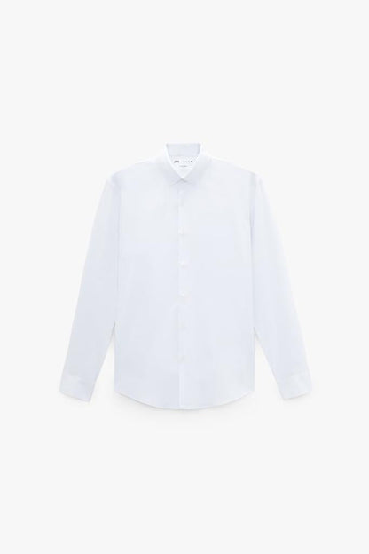 ZARA MENS PREMIUM COTTON SHIRT | WHITE