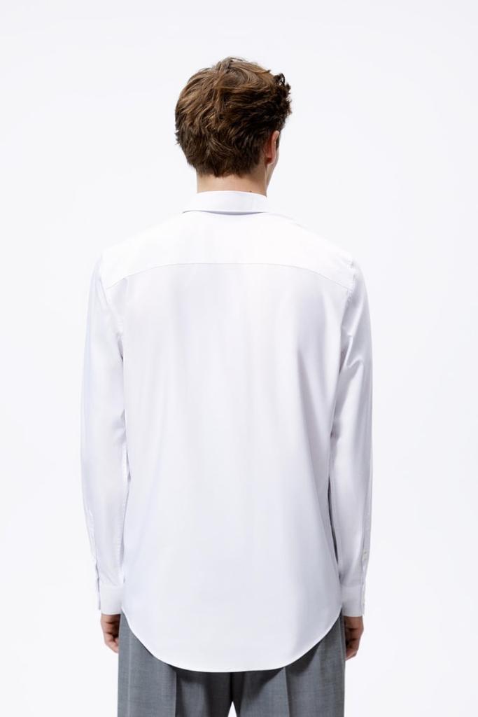 ZARA MENS PREMIUM COTTON SHIRT | WHITE