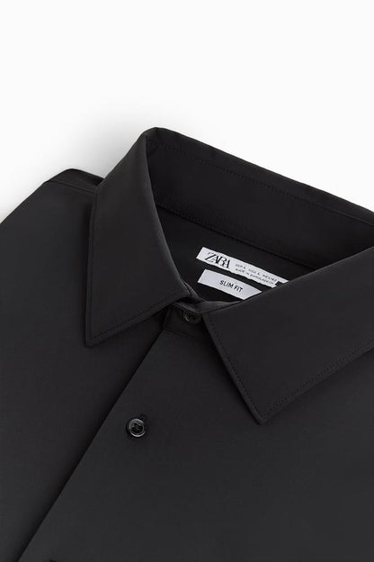 ZARA MENS PREMIUM COTTON SHIRT | BLACK