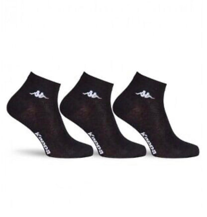 K.A.P.P.A- 3 PAIRS OF HALF SOCKS MAN-WOMAN-UNISEX | BLACK