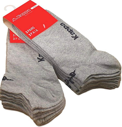 K.A.P.P.A- 3 PAIRS OF HALF SOCKS MAN-WOMAN-UNISEX | L.GREY