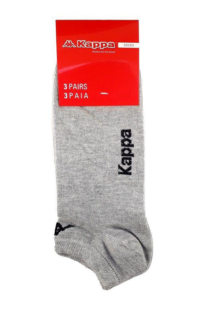 K.A.P.P.A- 3 PAIRS OF HALF SOCKS MAN-WOMAN-UNISEX | L.GREY