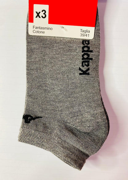 K.A.P.P.A- 3 PAIRS OF HALF SOCKS MAN-WOMAN-UNISEX | GREY