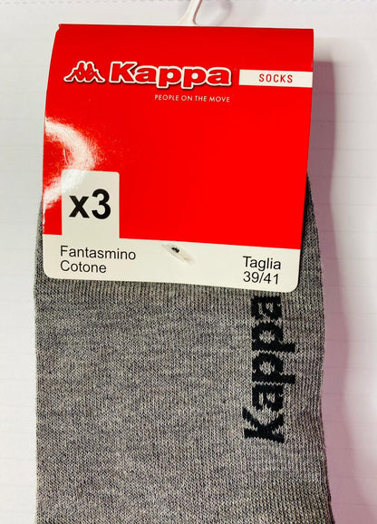 K.A.P.P.A- 3 PAIRS OF HALF SOCKS MAN-WOMAN-UNISEX | GREY