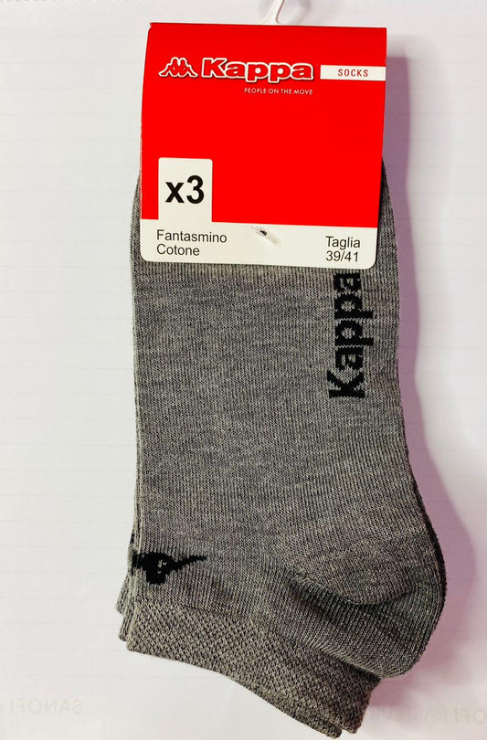 K.A.P.P.A- 3 PAIRS OF HALF SOCKS MAN-WOMAN-UNISEX | GREY