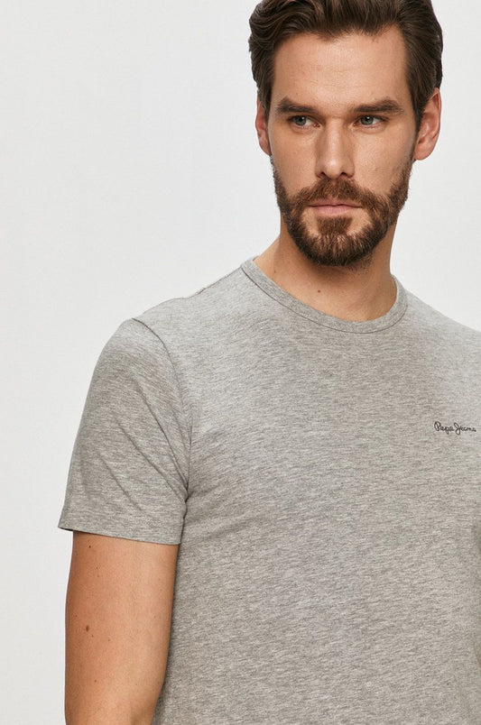 PEPE JEANS LONDON-PREMIUM-SLIM FIT-T-SHIRT-GREY