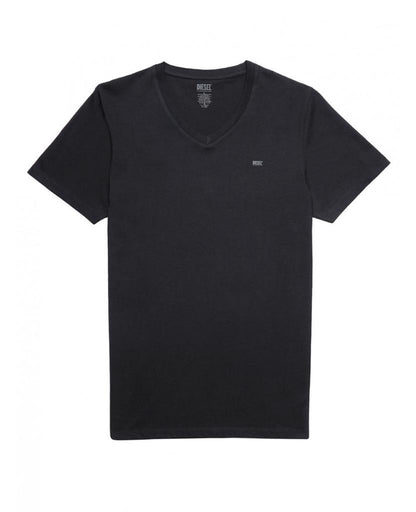 DIESEL. V NECK FLEXIBLE T-SHIRT | BLACK