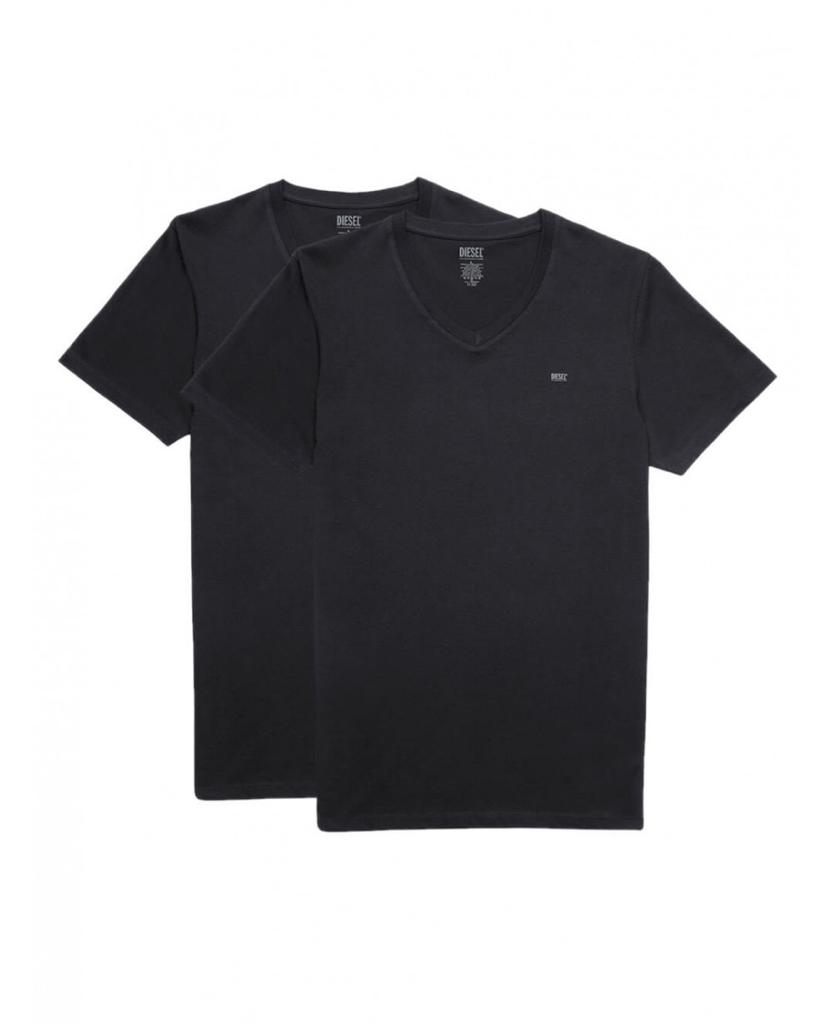 DIESEL. V NECK FLEXIBLE T-SHIRT | BLACK