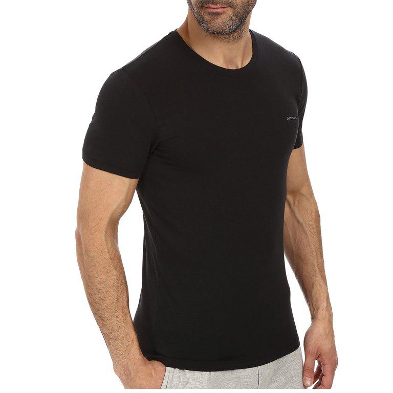 DIESEL. CREW NECK FLEXIBLE T-SHIRT | BLACK