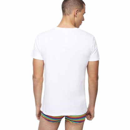 DIESEL. CREW NECK FLEXIBLE T-SHIRT | WHITE