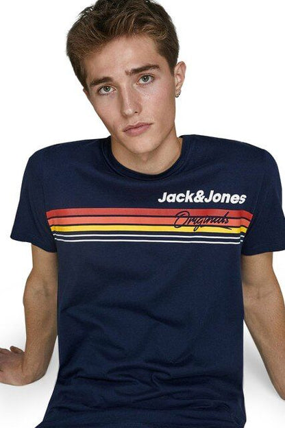 JACK & JONES. -JORVENTURE-PRINT T-SHIRT | BLUE