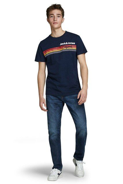 JACK & JONES. -JORVENTURE-PRINT T-SHIRT | BLUE