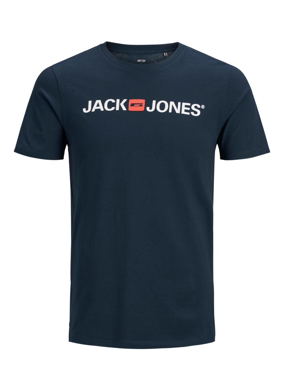 JACK & JONES. LOGO-PREMIUM T-SHIRT | NAVY