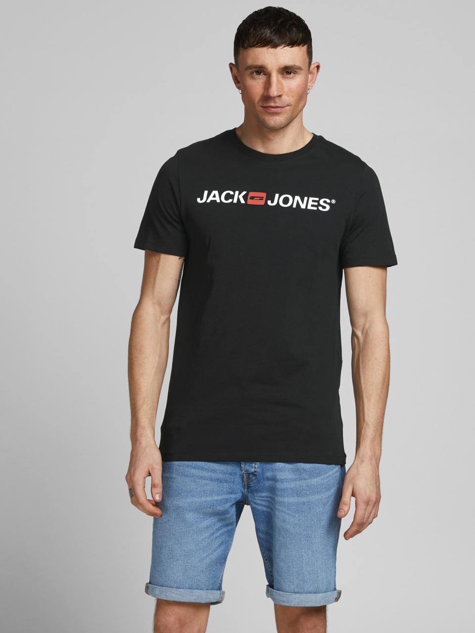 JACK & JONES LOGO-PREMIUM T-SHIRT | BLACK