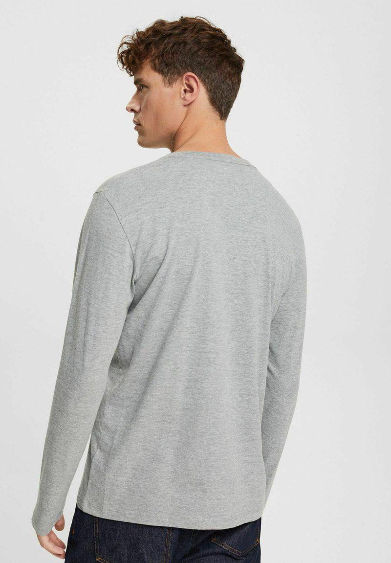 ESPRIT-JERSEY LONG SLEEVE TOP WITH CHEST PRINT | GREY