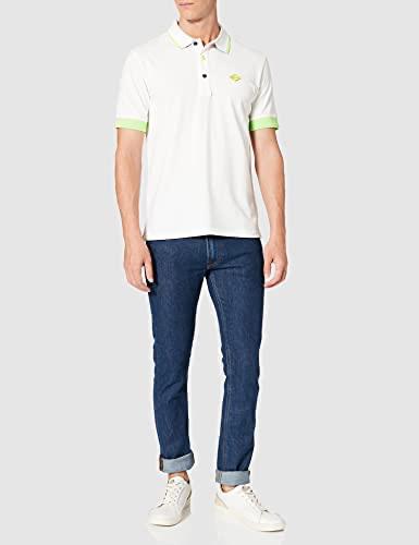 REPLAY.- DYED C0TT0N PIQUET SHORT SLEEVE POLO | WHITE