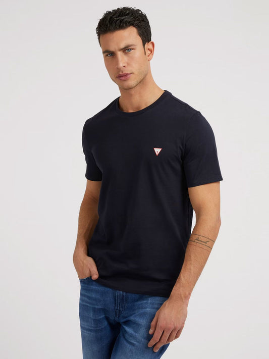 GUESS-SLIM FIT-ROUND NECK-LOGO | NAVY BLUE