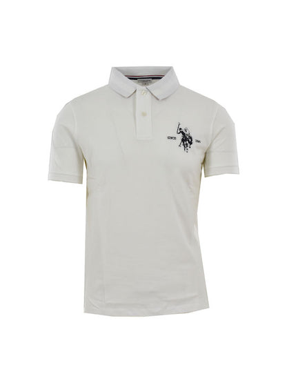 U.S POLO ASSN. ANIMATED MESH CUSTOM-FIT POLO | WHITE