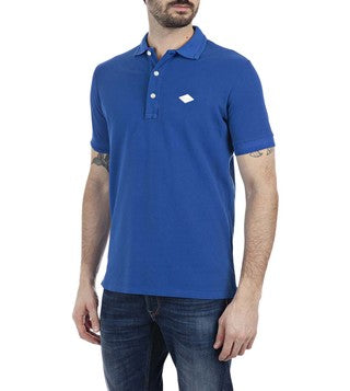 REPLAY.- C0TT0N PIQUET SHORT SLEEVE POLO | ROYAL BLUE