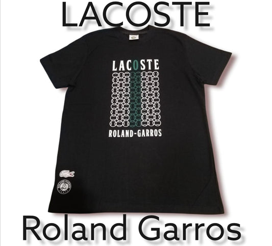 LACOSTE-ORI-RARE-ROLAND-GARROS-T-SHIRT | BLACK