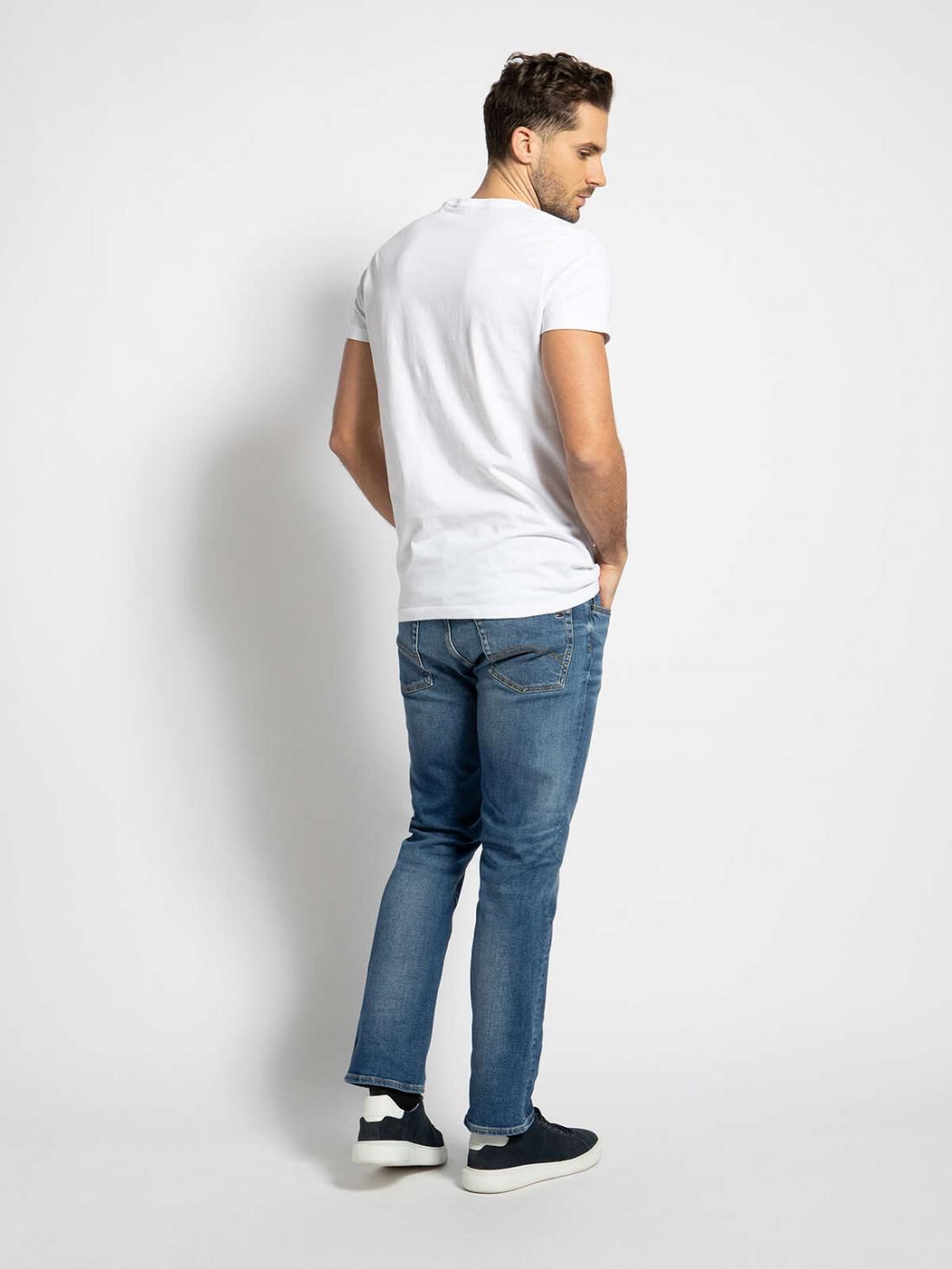 PEPE JEANS POL V RO SLIM FIT V-NECK T-SHIRT | WHITE