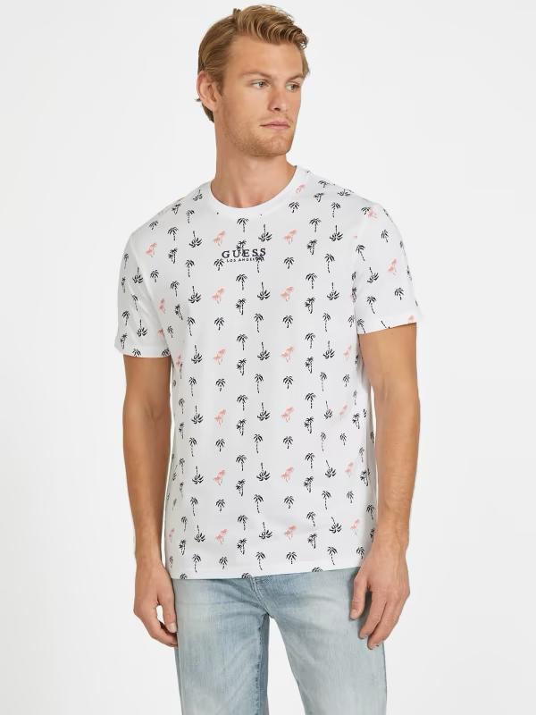 GUESS MENS PODRICK TEE SHIRT | WHITE